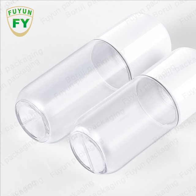 بطری های 18 میلی لیتری 20 میلی لیتری پمپ پلاستیکی بطری تونر PET شفاف به شکل کپسول