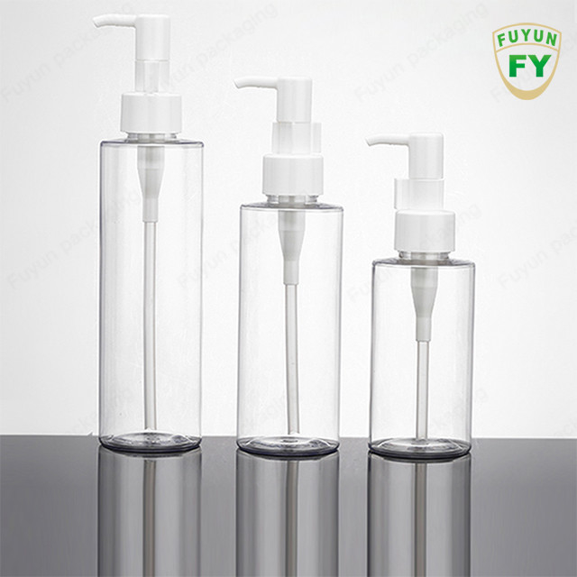 بطری های پمپ پلاستیکی 160 میلی لیتری 200 میلی لیتری شفاف برای روغن بدن