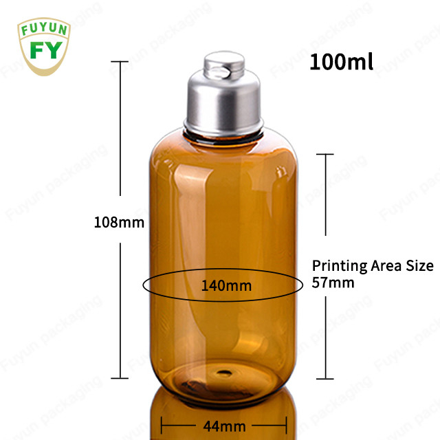 بطری پلاستیکی تونر 300 میلی لیتری قابل بازیافت بدون BPA با درپوش نقره ای