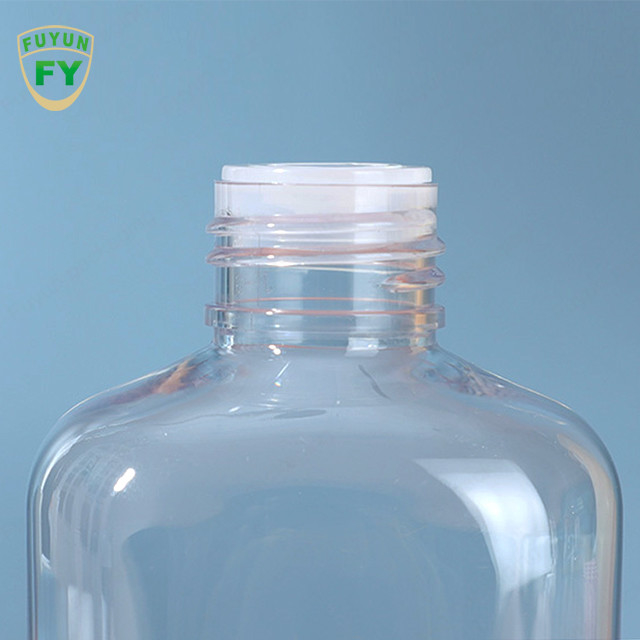 مواد غذایی مایع 150 میلی لیتر بطری پلاستیکی مربع شکل با درپوش آلومینیومی