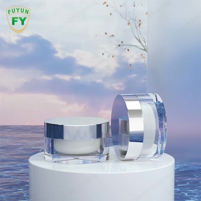 شیشه لوازم آرایشی اکریلیک پلاستیکی Fuyun 15ml 30ml 50ml با درپوش نقره ای