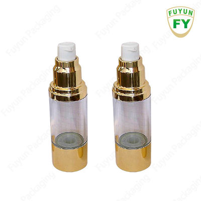 30ml بطری پمپ بدون هوا طلایی برای کرم صورت لوسیون لوازم آرایشی