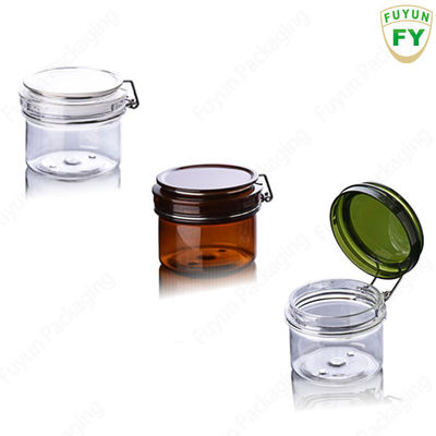 شیشه های پلاستیکی دهان گسترده SGS با درب 170 گرم رنگ رنگ سطح