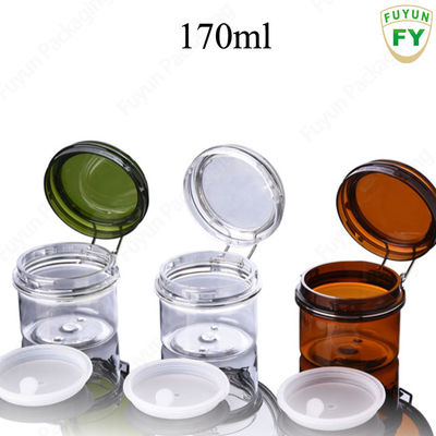 شیشه های پلاستیکی دهان گسترده SGS با درب 170 گرم رنگ رنگ سطح