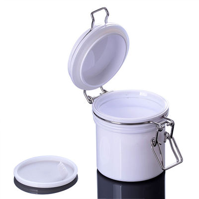 شیشه های بسته بندی پلاستیکی پلاستیکی گرد W60mm دارای درب های لولایی