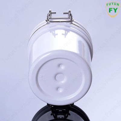 شیشه های بسته بندی پلاستیکی پلاستیکی گرد W60mm دارای درب های لولایی