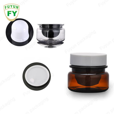 بسته بندی عمده مواد غذایی آرایشی و بهداشتی 30 میلی لیتری کهربایی سیاه پت پلاستیکی کرم آرایشی و بهداشتی با درب سفید مشکی