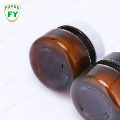 بسته بندی عمده مواد غذایی آرایشی و بهداشتی 30 میلی لیتری کهربایی سیاه پت پلاستیکی کرم آرایشی و بهداشتی با درب سفید مشکی