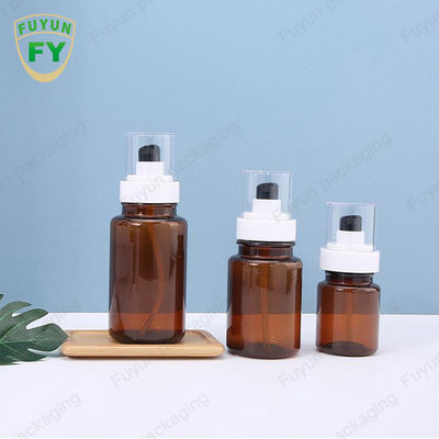 اسپری مداوم بطری های پمپ پلاستیکی مراقبت از پوست Fuyun 40 میلی لیتری 60 میلی لیتری کهربایی